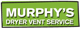 Murphy's Dryer Vent Service logo. Green background with white font